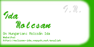 ida molcsan business card