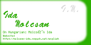 ida molcsan business card